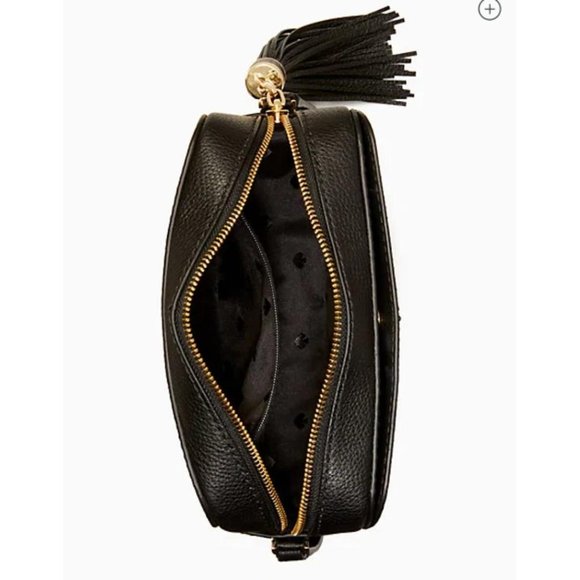 💞SOLD💞Kate Spade Naomi Black Camera Crossbody Tassel Bag - Picture 7 of 8